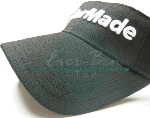 Black visor hats manufactory